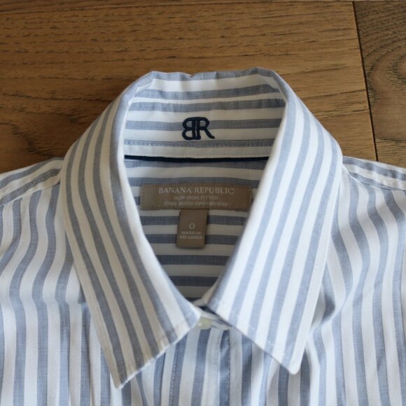 Blue Striped Long Sleeve Blouse - Picture 2 of 2